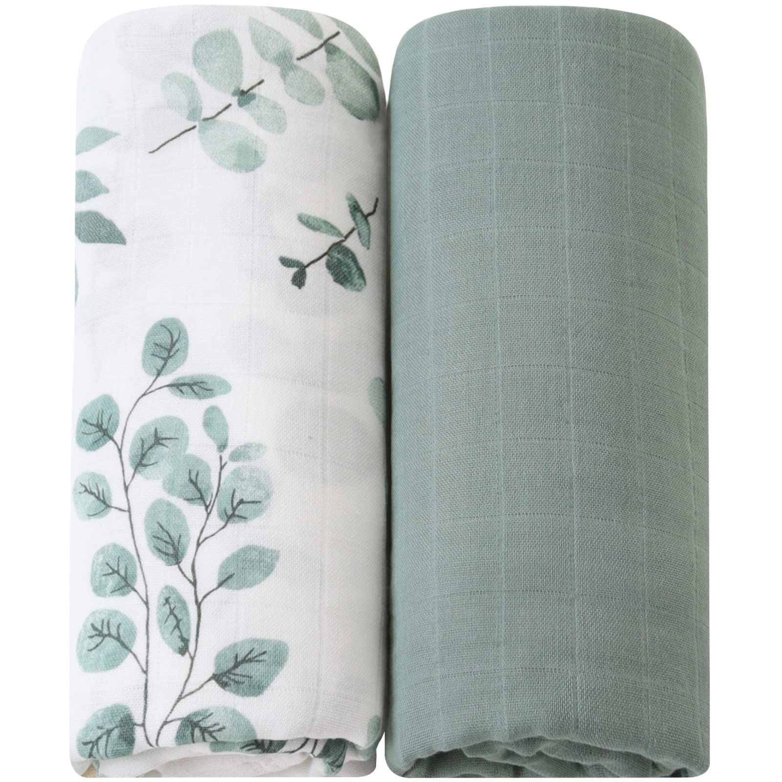 Lebze LifeTree Baby Pucktücher Baumwolle Bambus 120x120cm Solide-Eukalyptus Design