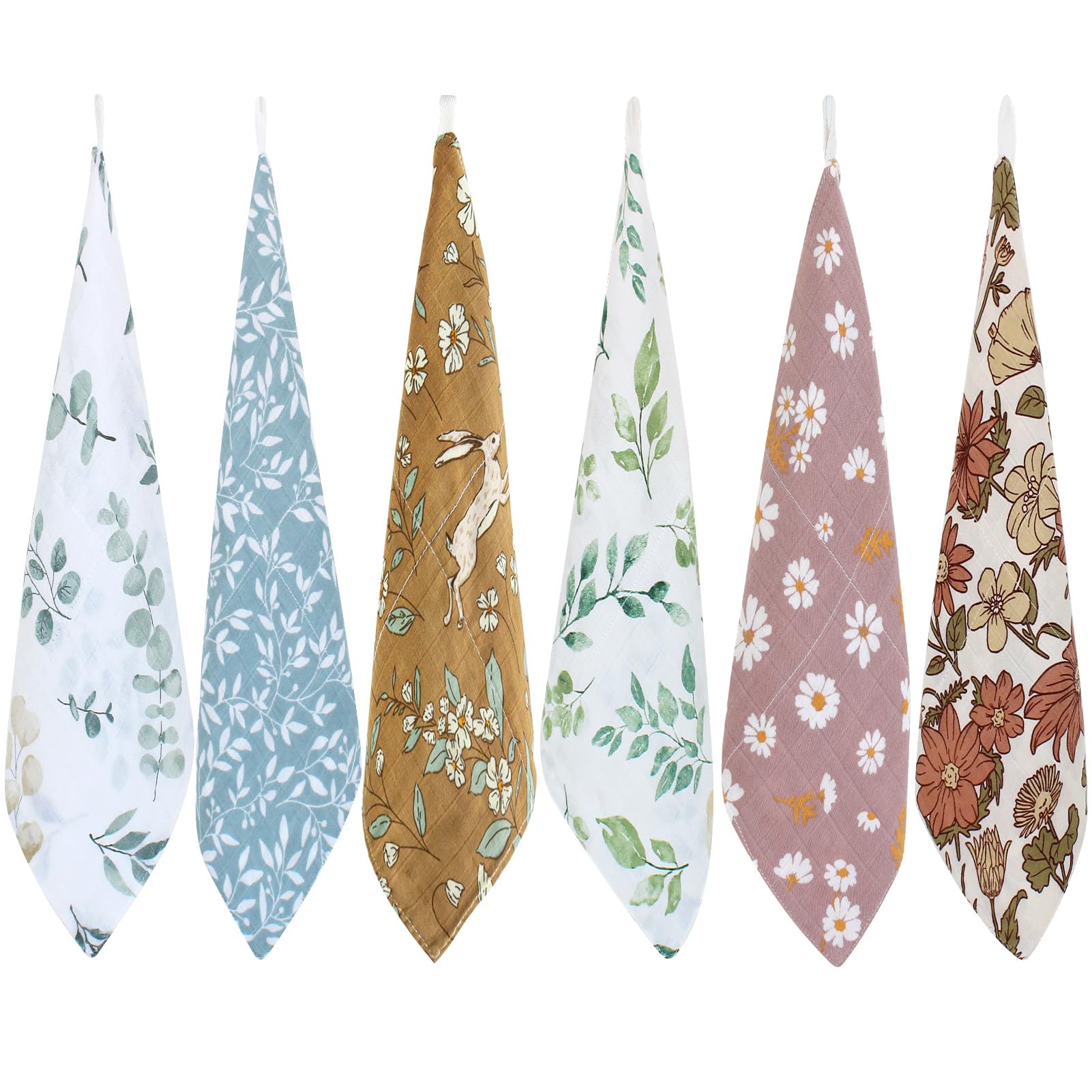 Lebze LifeTree Baby Musselin Waschlappen, 6 Stück weiche Bambus Baumwolle für Jungen und Mädchen [Von Amazon entwickelte