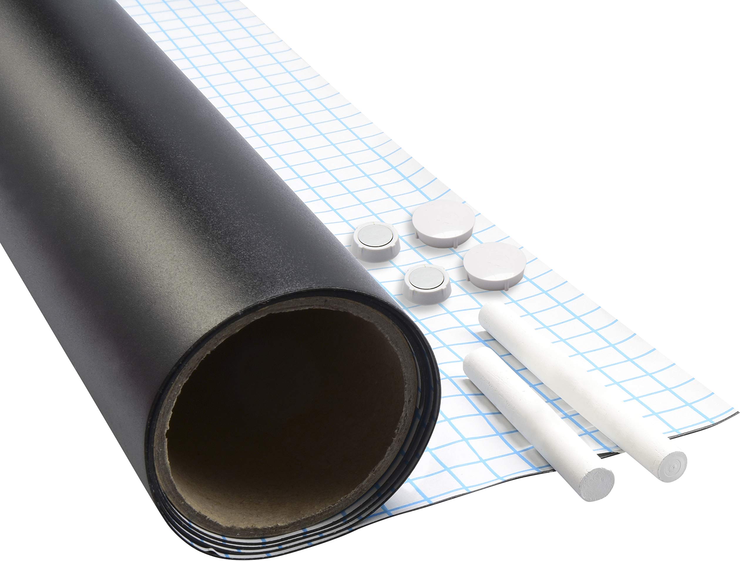 Tafelfolie - Selbstklebend & leicht anzubringen - Ideal für Arbeitszimmer & Schreibtische - Inkl. Tafelkreide & Magneten